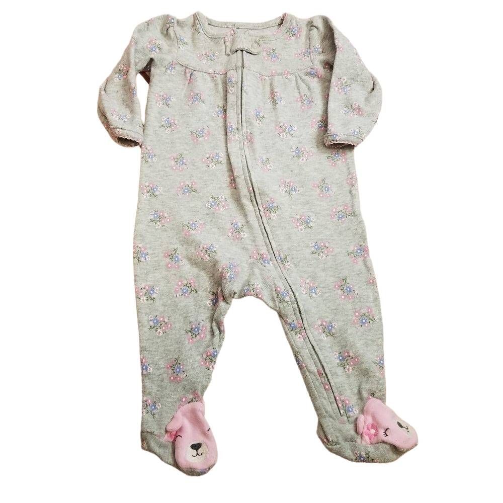 Carter's floral footed pajamas 6 month